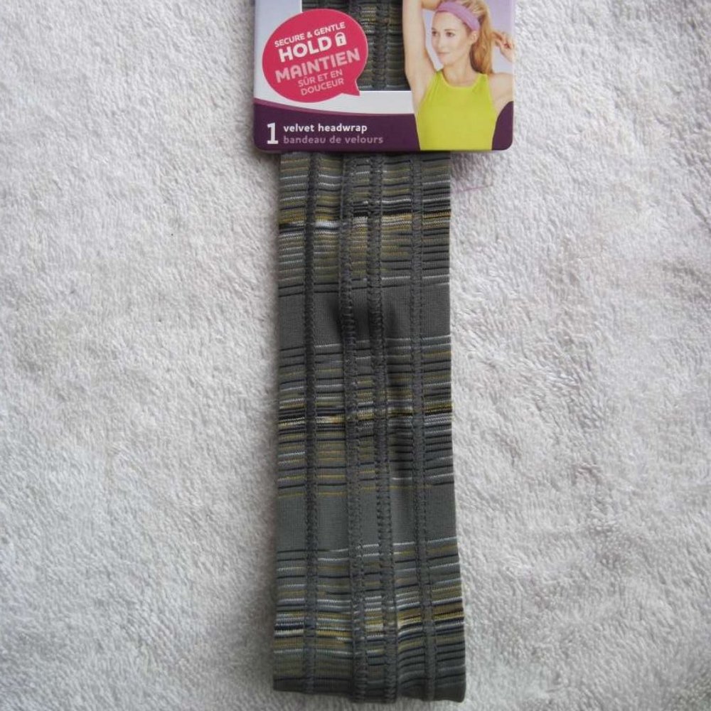 1 Goody Athletique Soft Gentle Hold Wide Velvet Fabric Ouchless Head Wrap Band